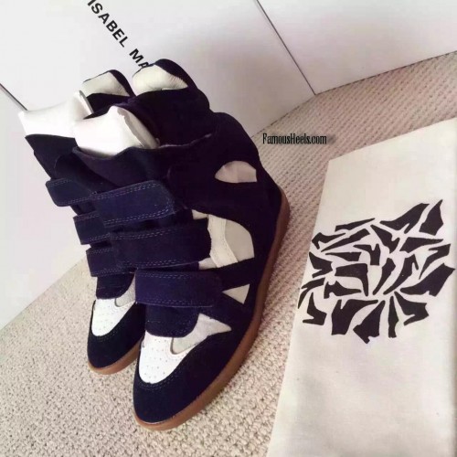 z Isabel Marant Blue and white suede sneakers